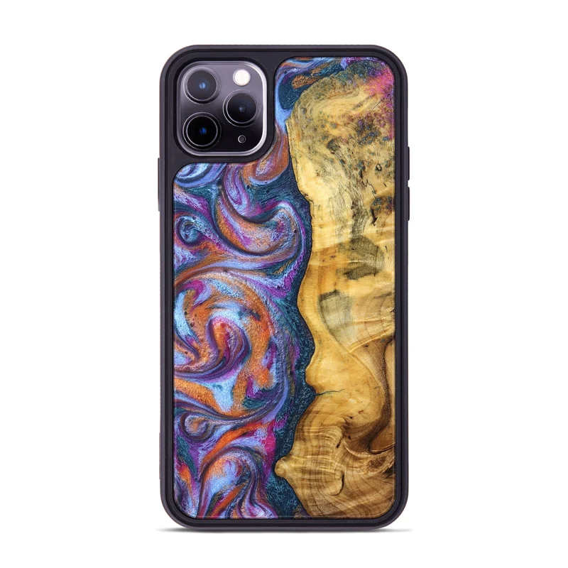 iPhone 11 Pro Max Wood Phone Case - Tiara (Blue, 829402)