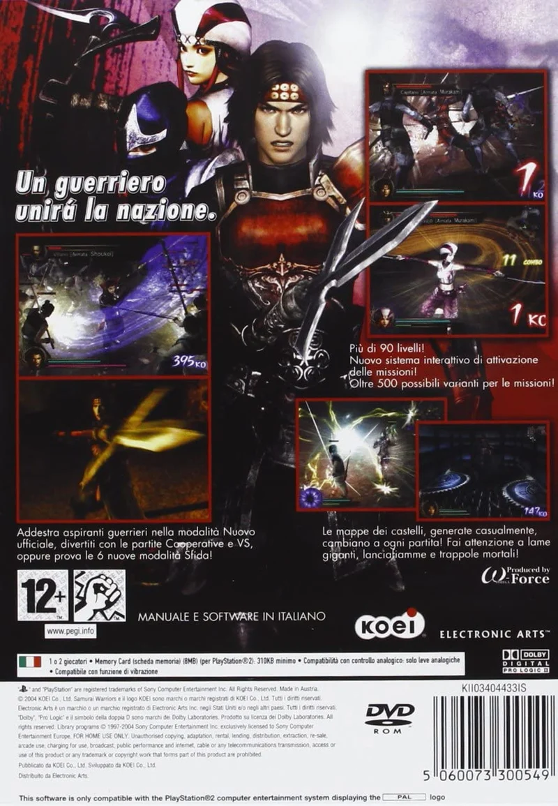 SAMURAI WARRIORS PLAYSTATION 2 EDIZIONE ITALIANA