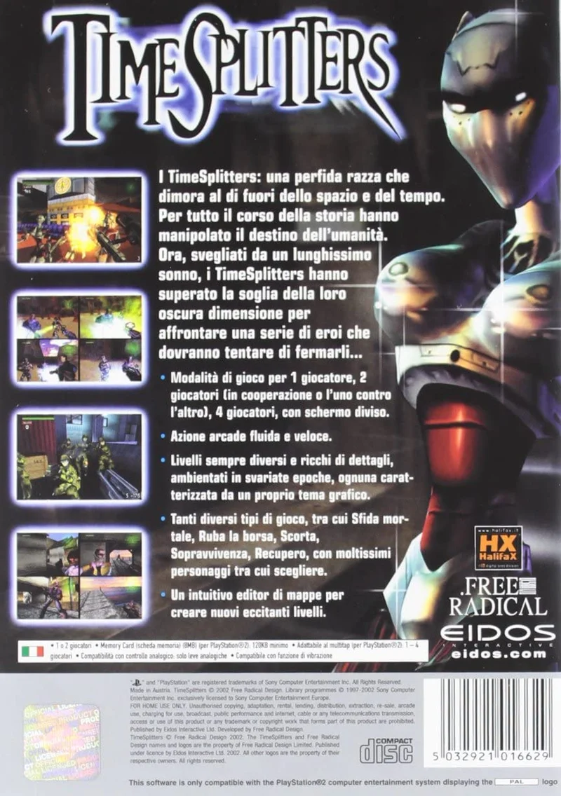 TIME SPLITTERS PLATINUM PLAYSTATION 2 EDIZIONE ITALIANA