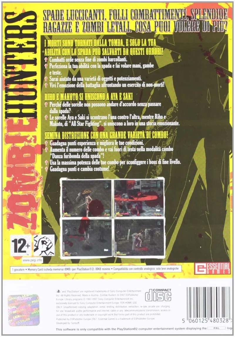 ZOMBIE HUNTERS PLAYSTATION 2 EDIZIONE ITALIANA