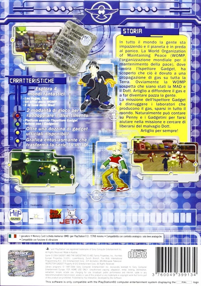 GADGET & GADGETINIS PLAYSTATION 2 EDIZIONE ITALIANA