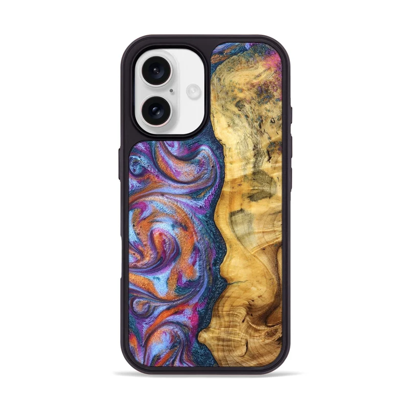 iPhone 17 Wood Phone Case - Tiara (Blue, 829402)
