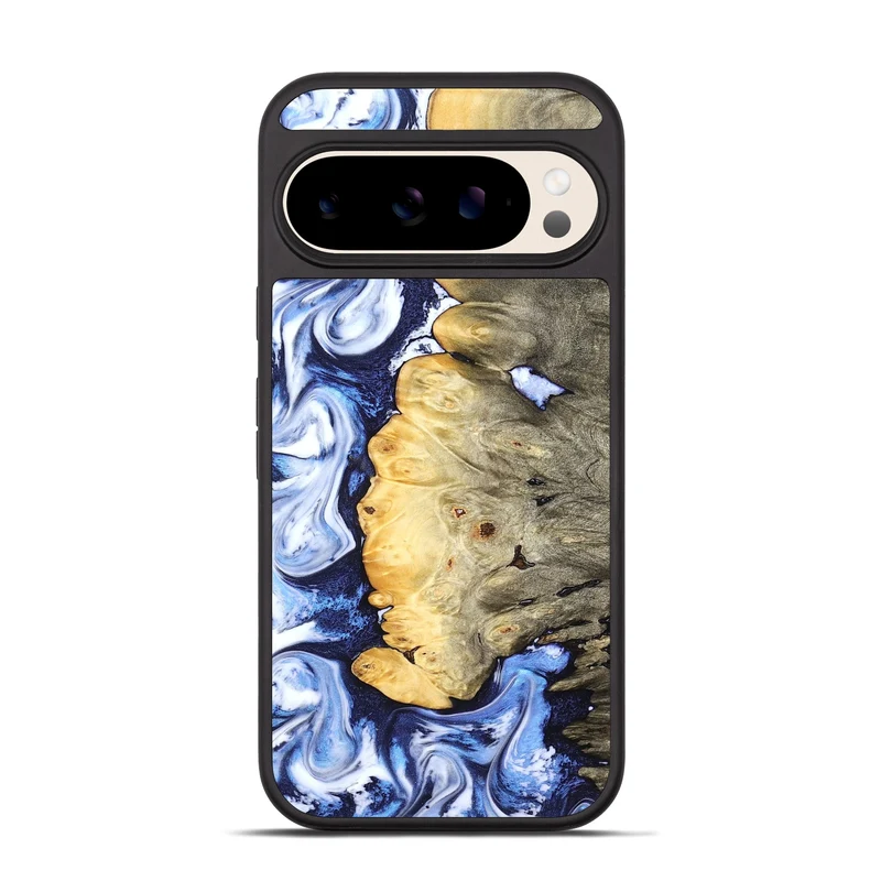 Pixel 10 Pro Wood Phone Case - Terese (Blue, 829406)
