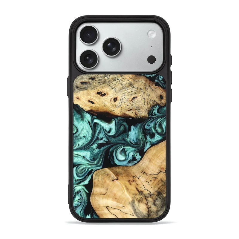 iPhone 18 Pro Max Wood Phone Case - Kasey (Green, 829390)