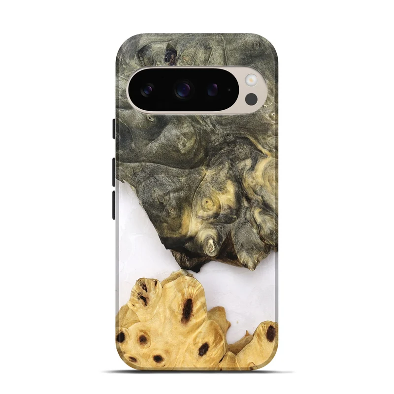 Pixel 9 Wood Live Edge Phone Case - Clover (Clear, 830240)