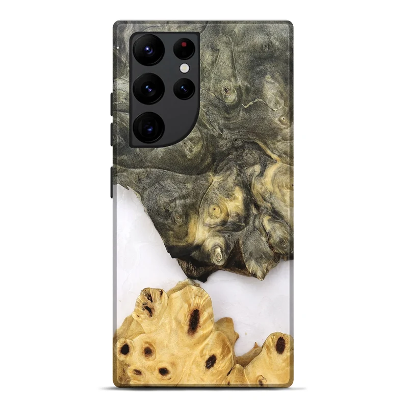Galaxy S22 Ultra Wood Live Edge Phone Case - Clover (Clear, 830240)
