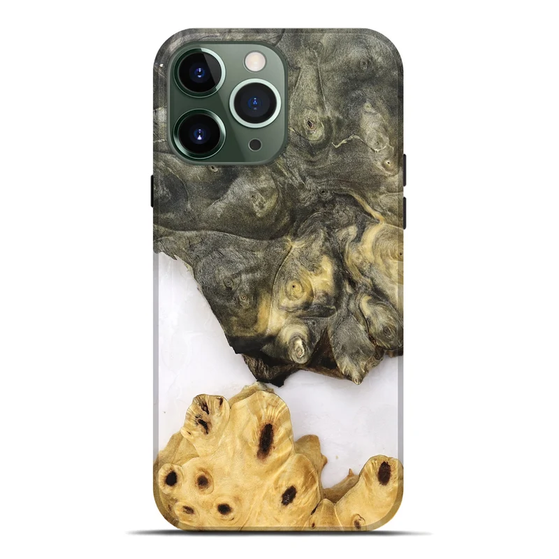 iPhone 13 Pro Max Wood Live Edge Phone Case - Clover (Clear, 830240)
