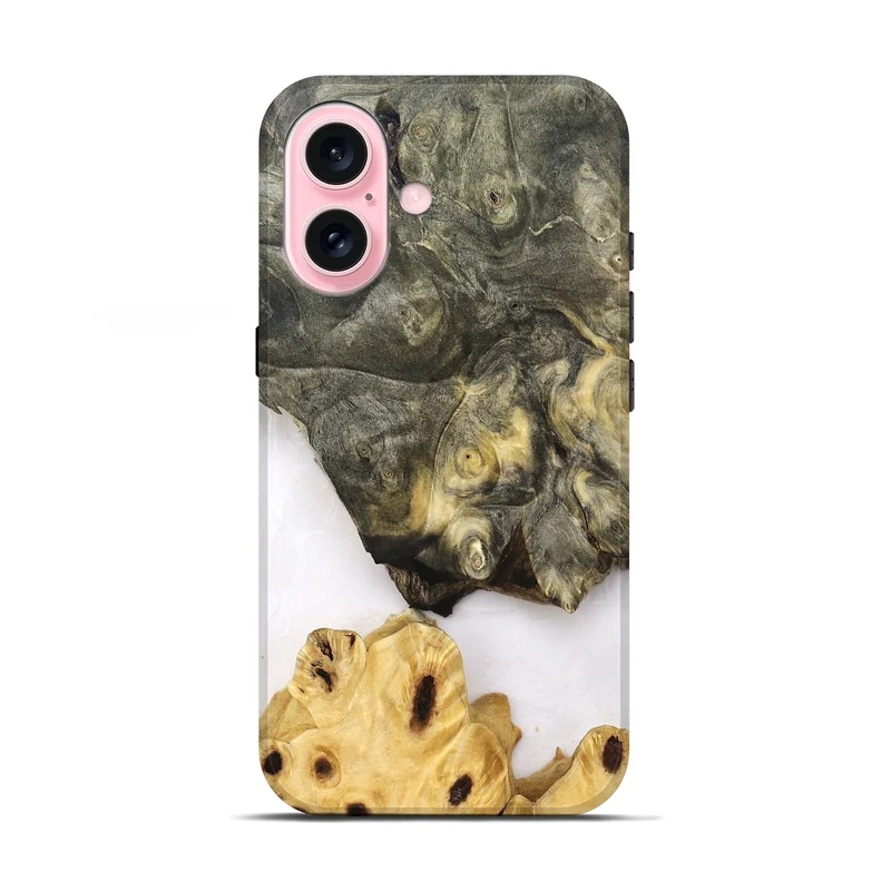 iPhone 17 Wood Live Edge Phone Case - Clover (Clear, 830240)