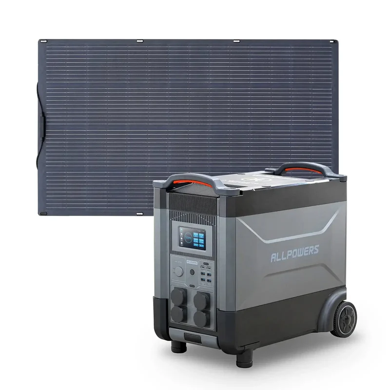 ALLPOWERS Générateur Solaire 4000W (R4000 + SF200 200W Panneau Solaire Flexible)