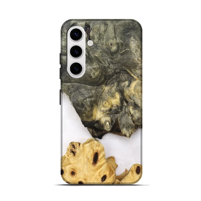 Galaxy S25 Wood Live Edge Phone Case - Clover (Clear, 830240)