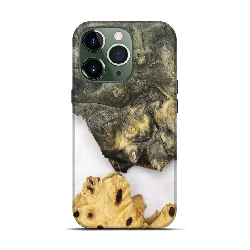iPhone 13 Pro Wood Live Edge Phone Case - Clover (Clear, 830240)