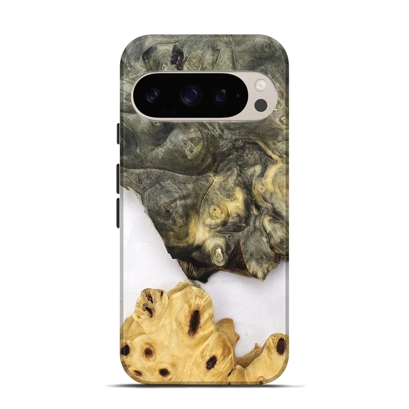 Pixel 10 Wood Live Edge Phone Case - Clover (Clear, 830240)