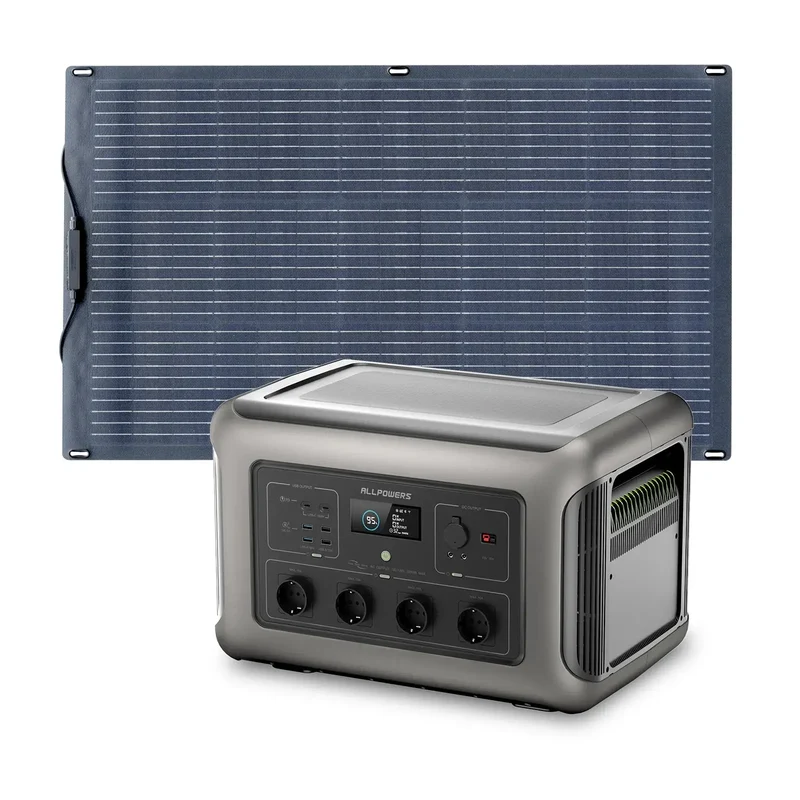 ALLPOWERS Générateur Solaire 3500W (R3500 V2+ SF100 100W Panneau Solaire Flexible)