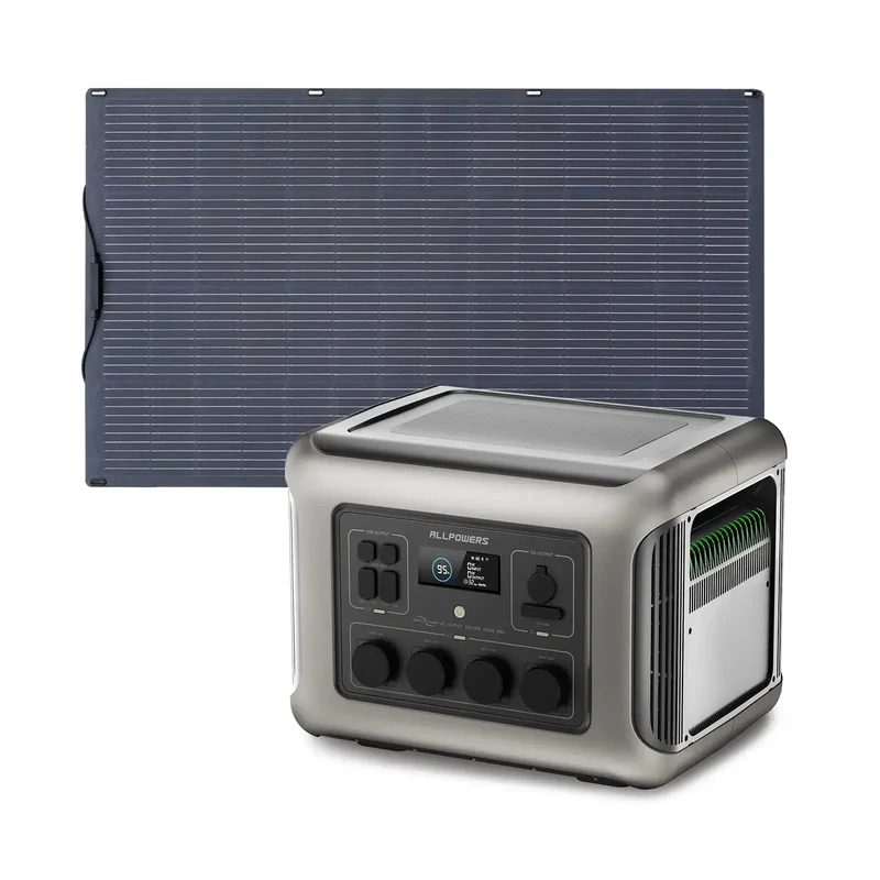 ALLPOWERS Générateur Solaire 2500W (R2500 V2 + SF200 Panneau Solaire 200W)