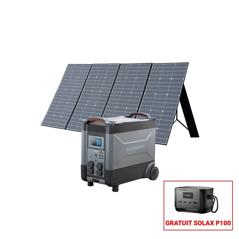 ALLPOWERS Générateur Solaire 4000W (R4000 + SP037 400W Panneau Solaire)