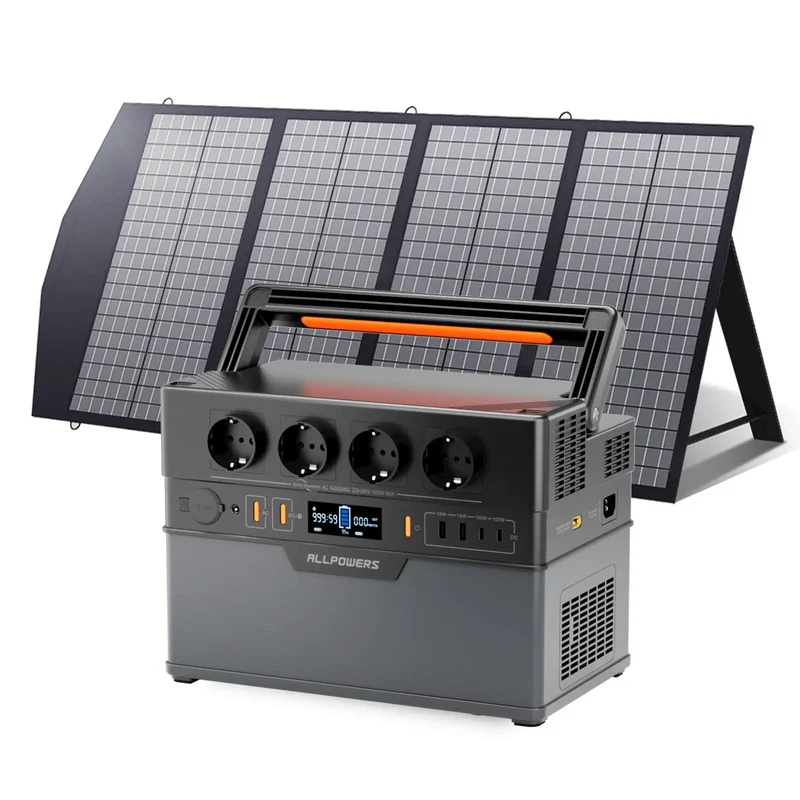 ALLPOWERS Générateur Solaire 1500W (S1500 PLUS+ SP029 Panneau Solaire 140W)