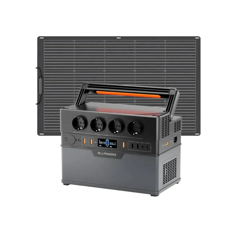 ALLPOWERS Générateur Solaire 1500W (S1500 PLUS + SF200 Panneau Solaire Flexible 200W)