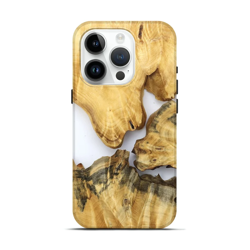 iPhone 15 Pro Wood Live Edge Phone Case - Yousef (Clear, 830238)