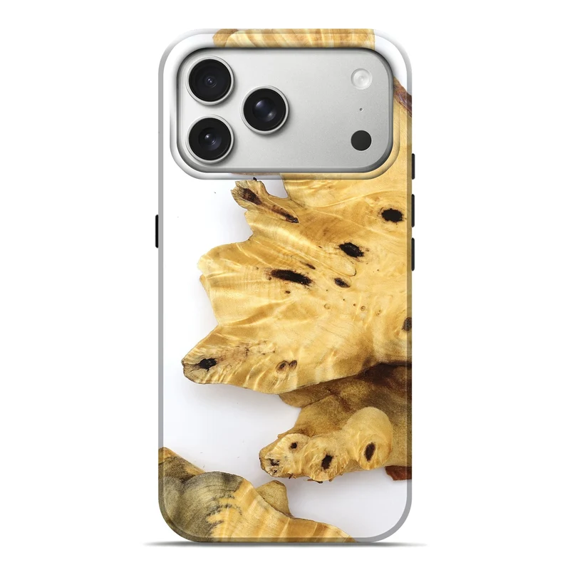 iPhone 17 Pro Max Wood Live Edge Phone Case - Qiana (Clear, 830237)