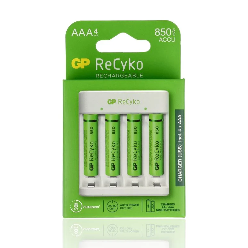 Caricabatterie USB standard per batterie Stilo e MiniStilo, 4 batterie Ministilo AAA da 850 mAh incluse