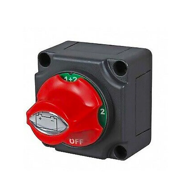 Sezionatore di batteria montato su scatola per 2 batterie