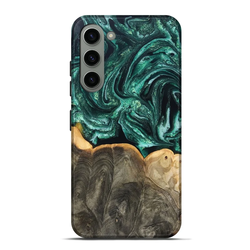 Galaxy S23 Plus Wood Live Edge Phone Case - Misael (Green, 830231)