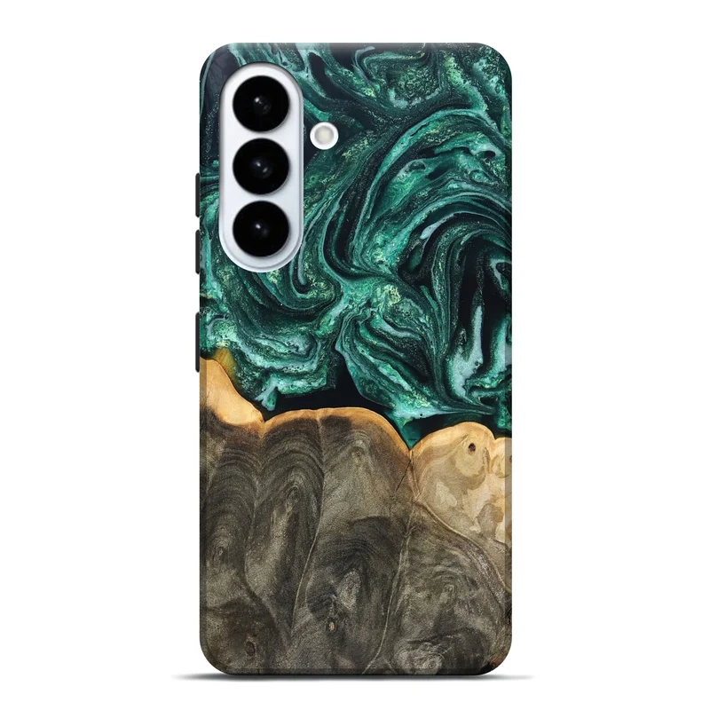Galaxy S26 Plus Wood Live Edge Phone Case - Misael (Green, 830231)