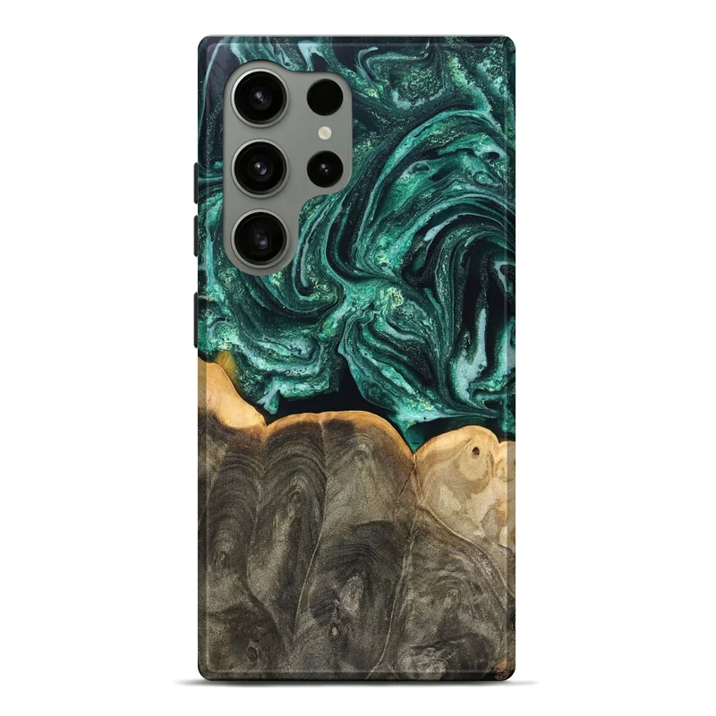 Galaxy S24 Ultra Wood Live Edge Phone Case - Misael (Green, 830231)