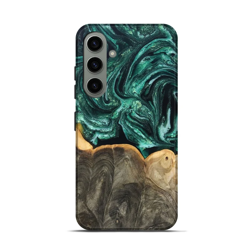 Galaxy S24 Wood Live Edge Phone Case - Misael (Green, 830231)