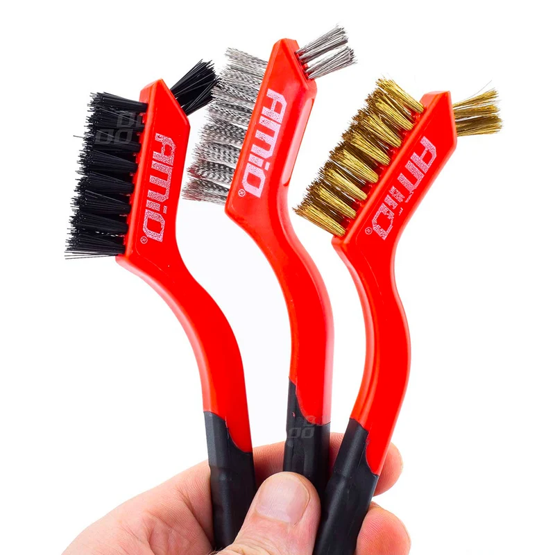 Set di spazzole metalliche assortite / Ottone, acciaio e nylon