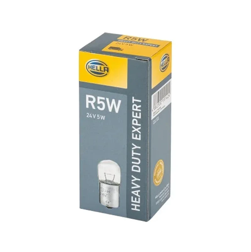 Hella Heavy Duty 24 V 5 W lampadine a coda singola piccole / BA15S / confezione da 10