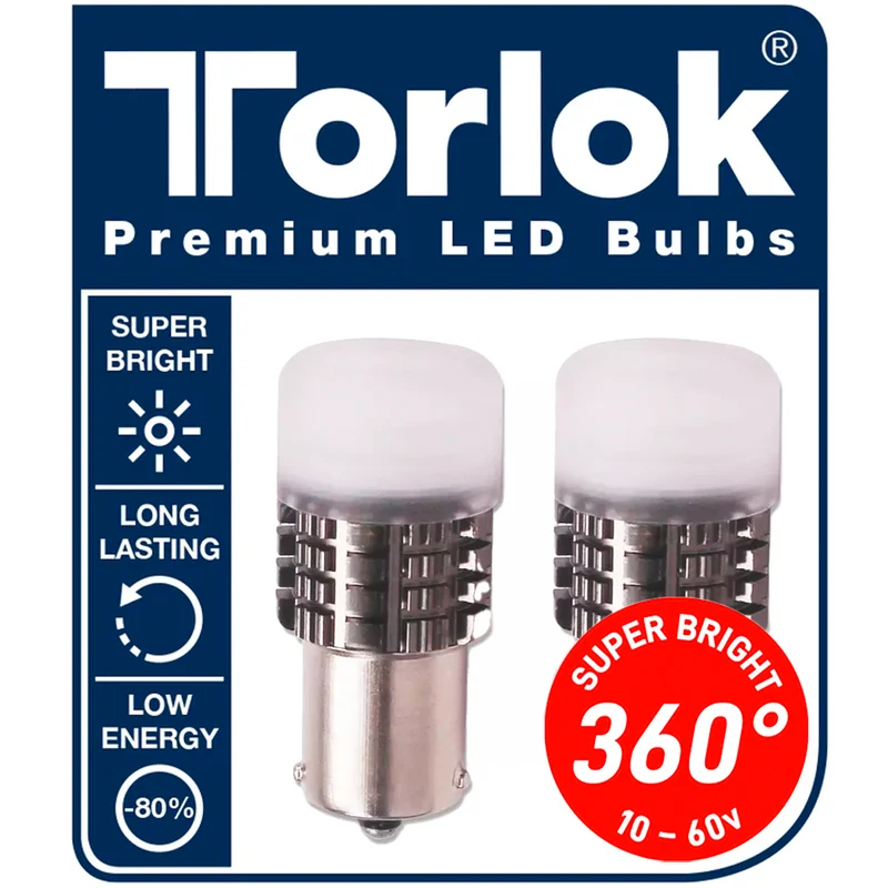 Lampadine posteriori a LED bianche super luminose 12/24V / BA15s 360°