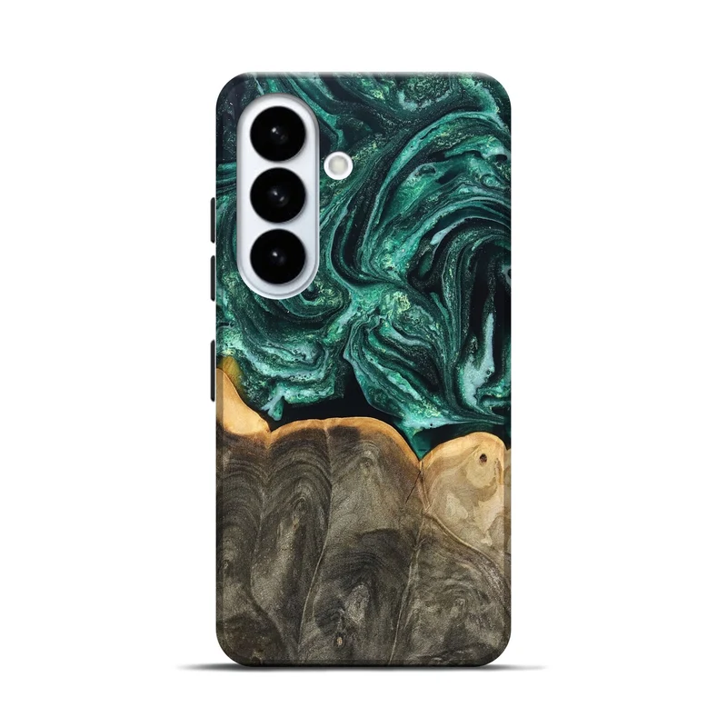 Galaxy S26 Wood Live Edge Phone Case - Misael (Green, 830231)
