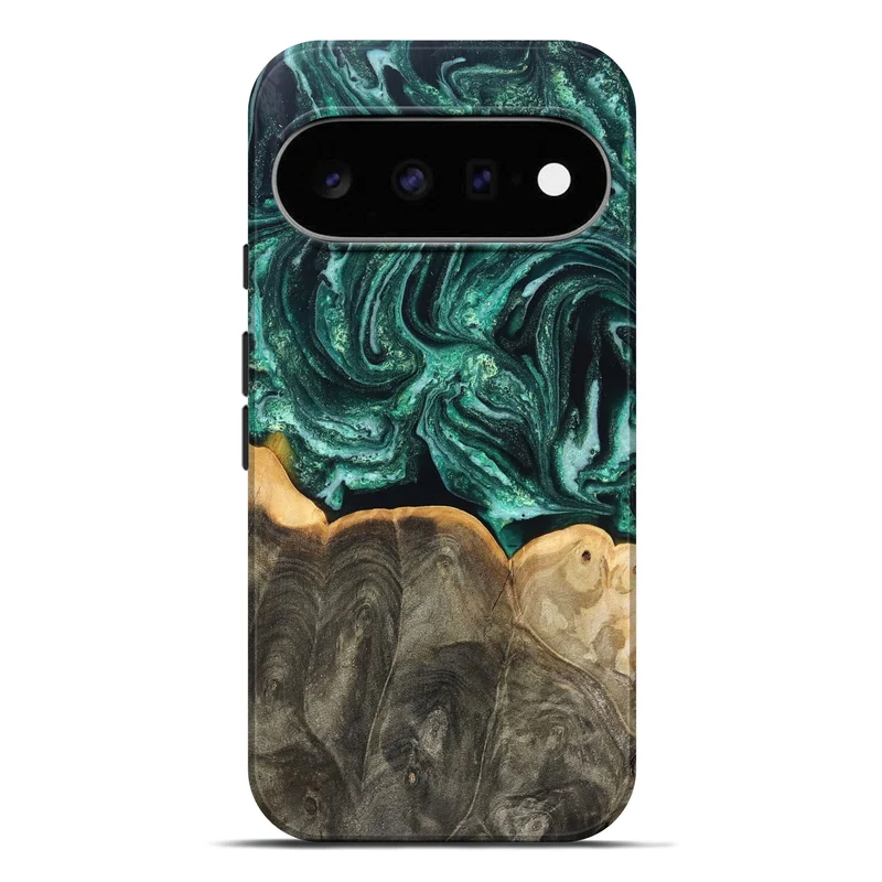 Pixel 11 Pro XL Wood Live Edge Phone Case - Misael (Green, 830231)