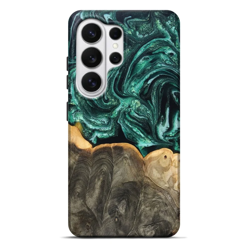Galaxy S26 Ultra Wood Live Edge Phone Case - Misael (Green, 830231)