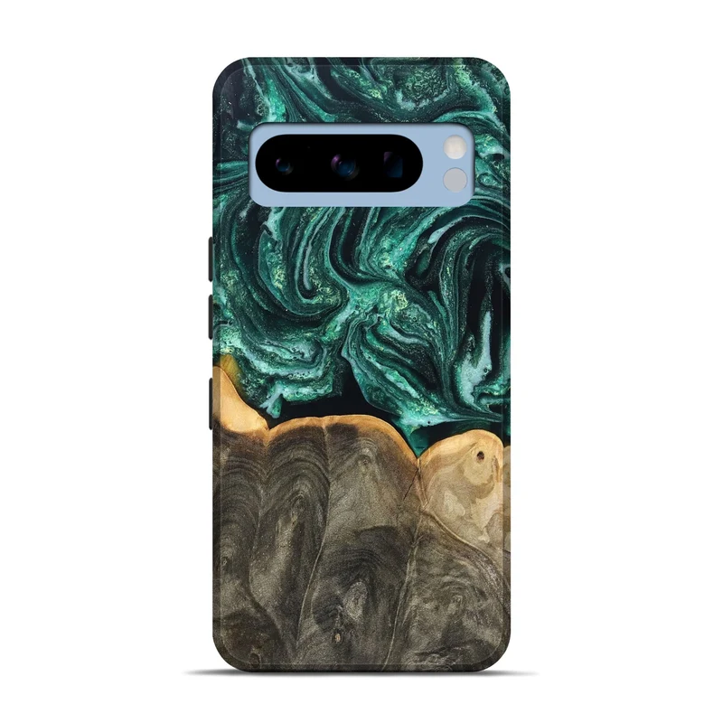 Pixel 8 Pro Wood Live Edge Phone Case - Misael (Green, 830231)