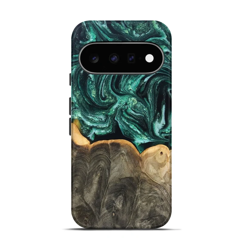 Pixel 11 Wood Live Edge Phone Case - Misael (Green, 830231)
