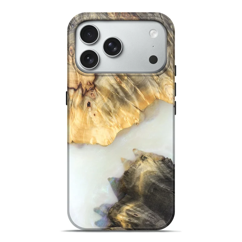 iPhone 18 Pro Max Wood Live Edge Phone Case - Geri (Ghost, 830160)