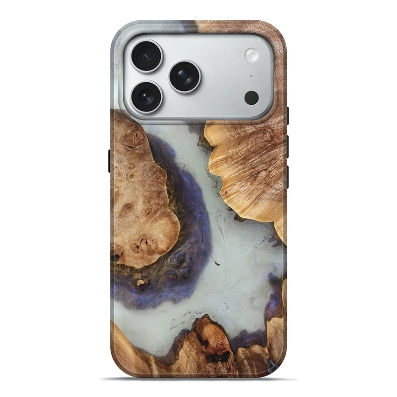 iPhone 18 Pro Max Wood Live Edge Phone Case - Libbie (Ghost, 830154)