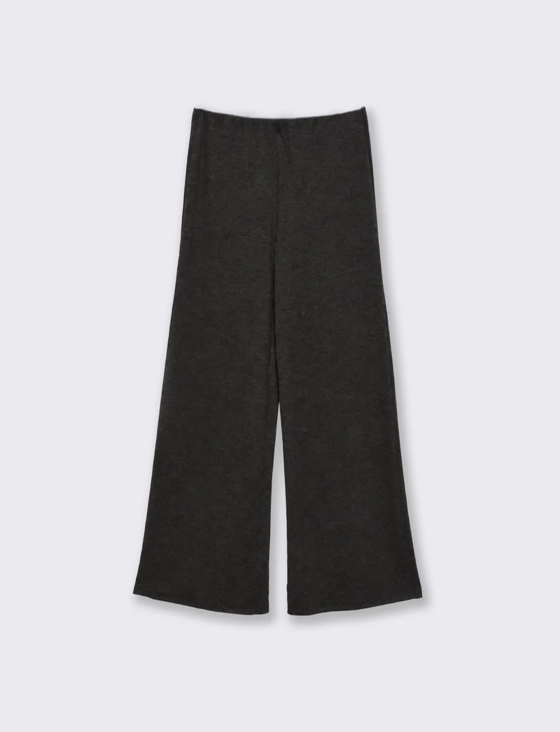 Pantaloni morbidi con elastico in vita - Nero