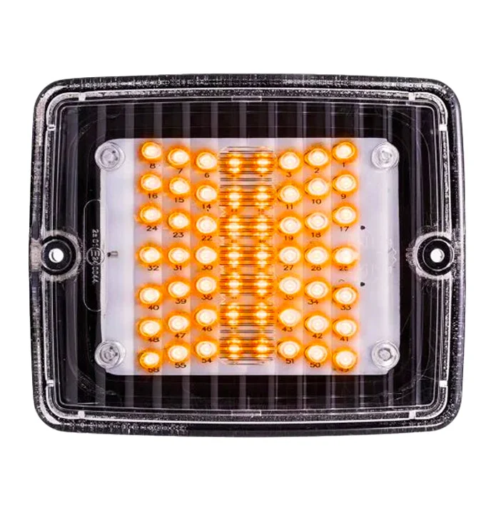 Spia LED rettangolare Strands IZE con lente trasparente