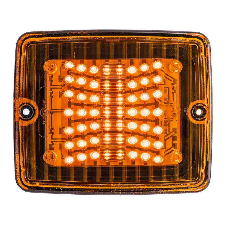 Indicatore luminoso ambra rettangolare Strands IZE LED con lente ambra