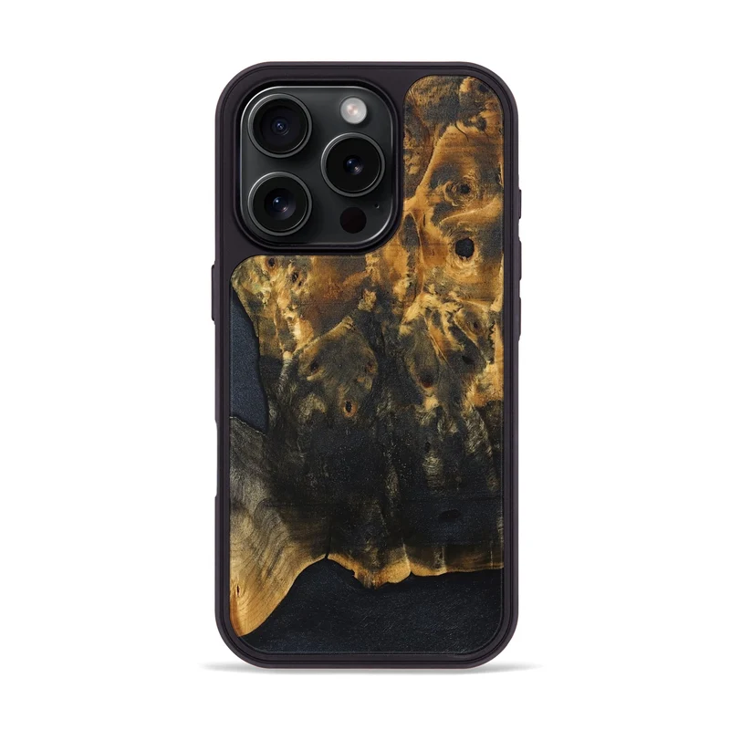 iPhone 16 Pro Wood Phone Case - Tamya (Wood Burl, 830203)