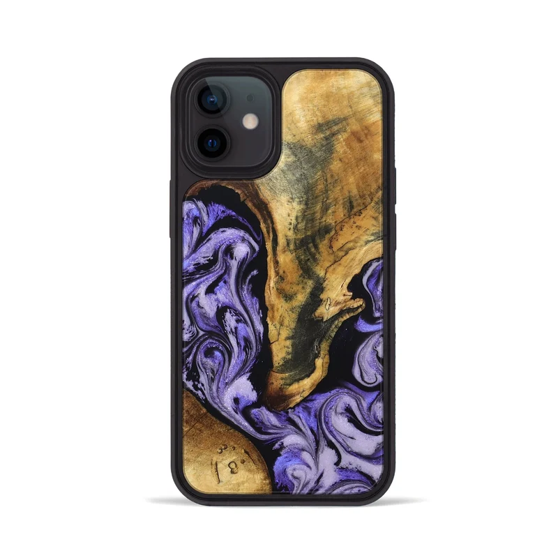 iPhone 12 Wood Phone Case - Fredric (Purple, 830222)