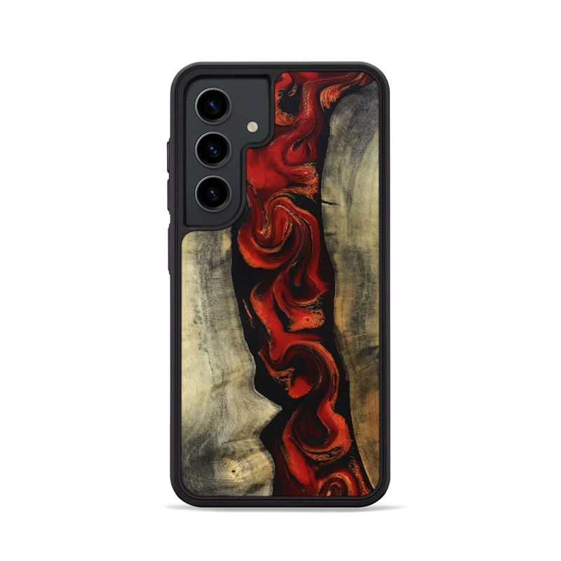 Galaxy S24 Wood Phone Case - Harlan (Red, 830214)