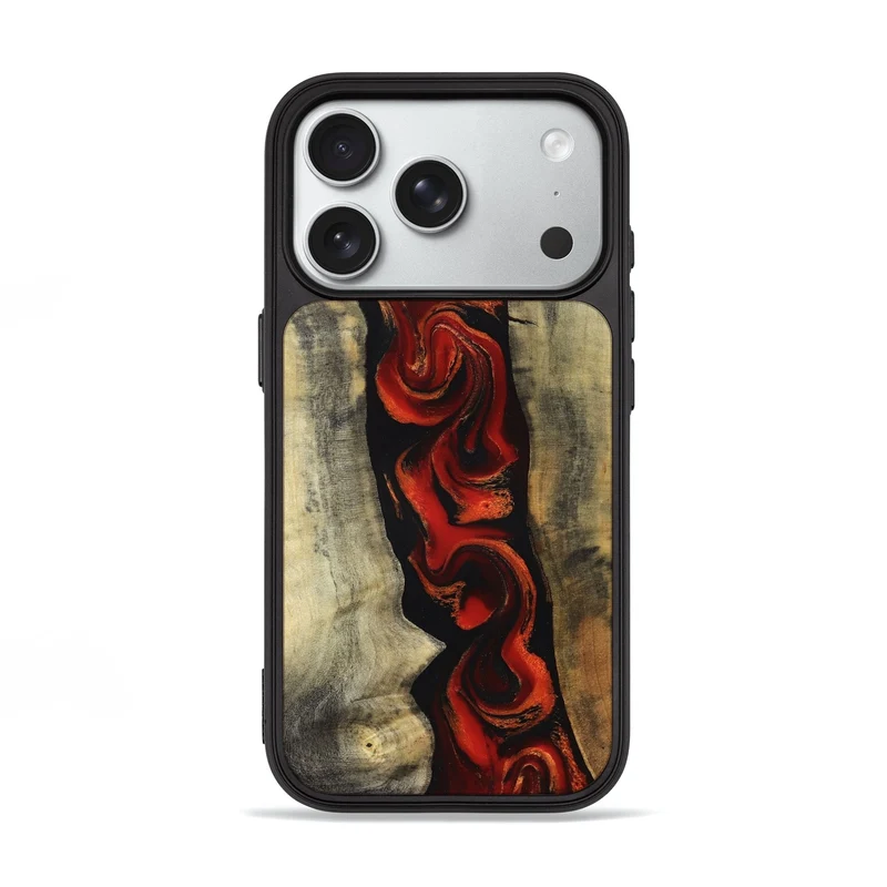iPhone 18 Pro Wood Phone Case - Harlan (Red, 830214)