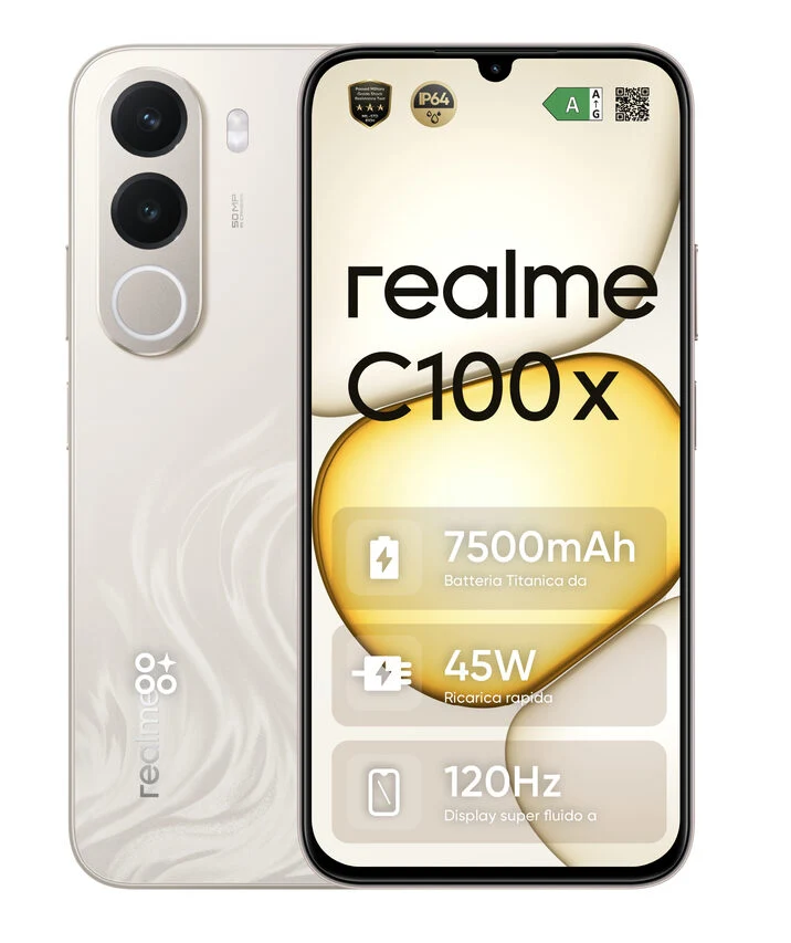 realme 631011008900 smartphone 17,3 cm (6.8") Android 16.0 4G USB tipo-C 4 GB 256 GB 7500 mAh Oro