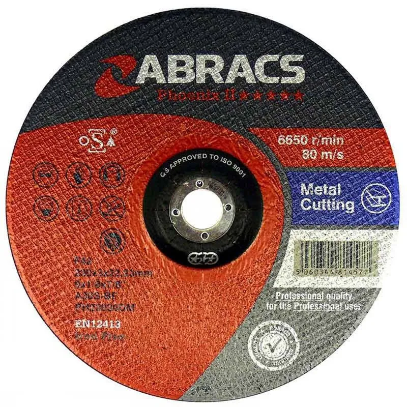 Abracs Disco da taglio per metallo ultra sottile / 230 x 1.9 mm (9") / Confezione da 5