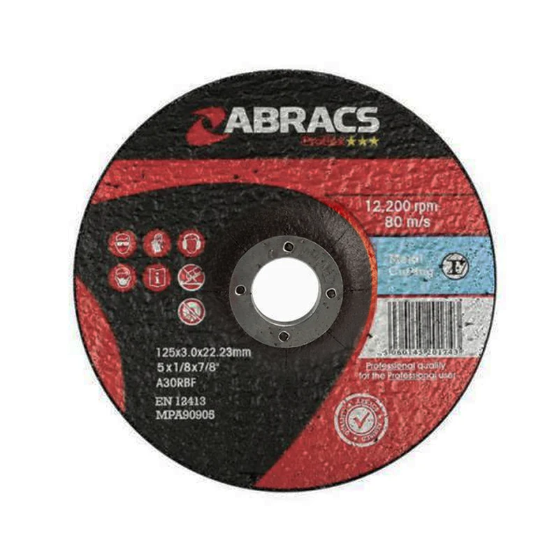 Disco da taglio Abracs Proflex con centro depresso / 125 x 3 mm / confezione da 2