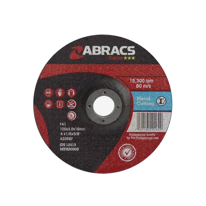 Disco da taglio Abracs Proflex con centro depresso / 100x3x16mm / Confezione da 5